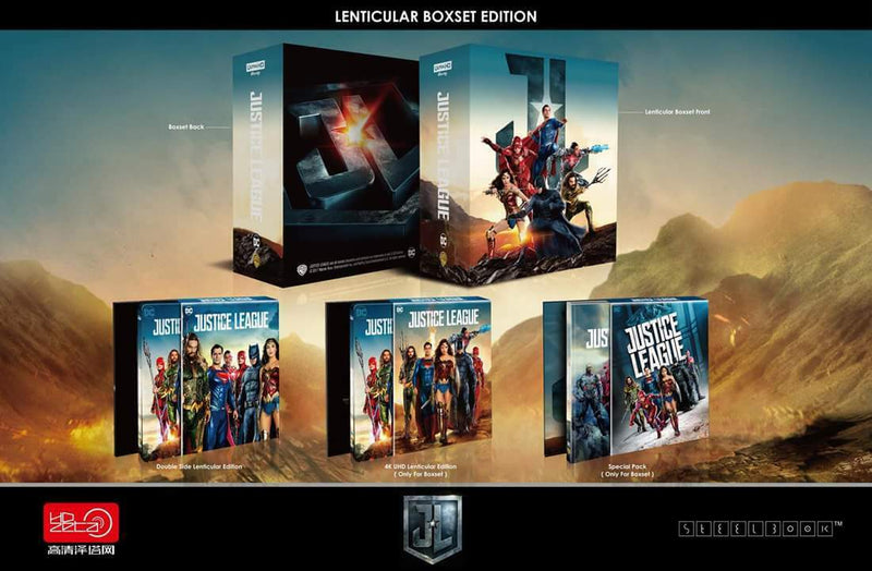 JUSTICE LEAGUE [4K UHD + 3D + 2D] Blu-ray STEELBOOK BOXSET [HDZETA] 1-CLICK EDITION **PLEASE READ DESCRIPTION**