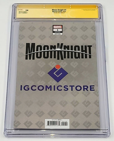 MOON KNIGHT #1 VIRGIN COVER CGC SS 9.8 SIGNED BY SCOTT WILLIAMS IG COMICS