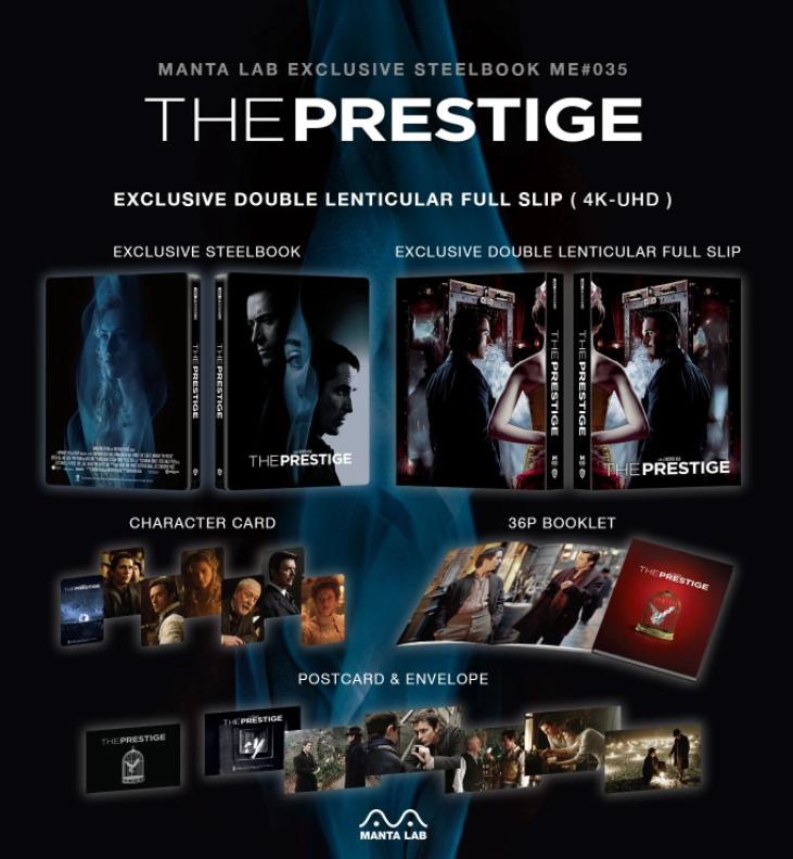 THE PRESTIGE [4K UHD +  2D] Blu-ray STEELBOOK [MANTA LAB]  DOUBLE LENTICULAR