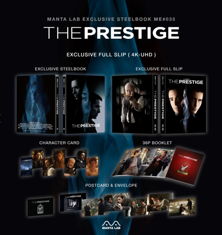 THE PRESTIGE [4K UHD +  2D] Blu-ray STEELBOOK [MANTA LAB]  FULLSLIP