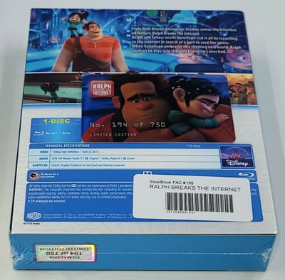 RALPH BREAKS THE INTERNET Blu-ray STEELBOOK [FILMARENA] XL DOUBLE LENTICULAR