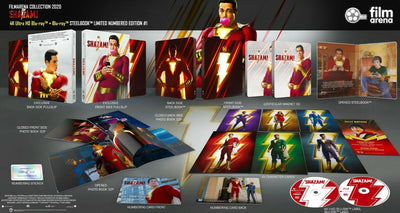 SHAZAM! [4K UHD + 3D + 2D] Blu-ray STEELBOOK SET [FILMARENA] HARDBOX EDITION <LOW #039/500>