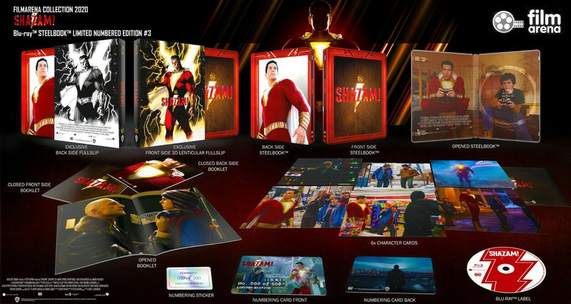 SHAZAM! [4K UHD + 3D + 2D] Blu-ray STEELBOOK SET [FILMARENA] HARDBOX EDITION <LOW 