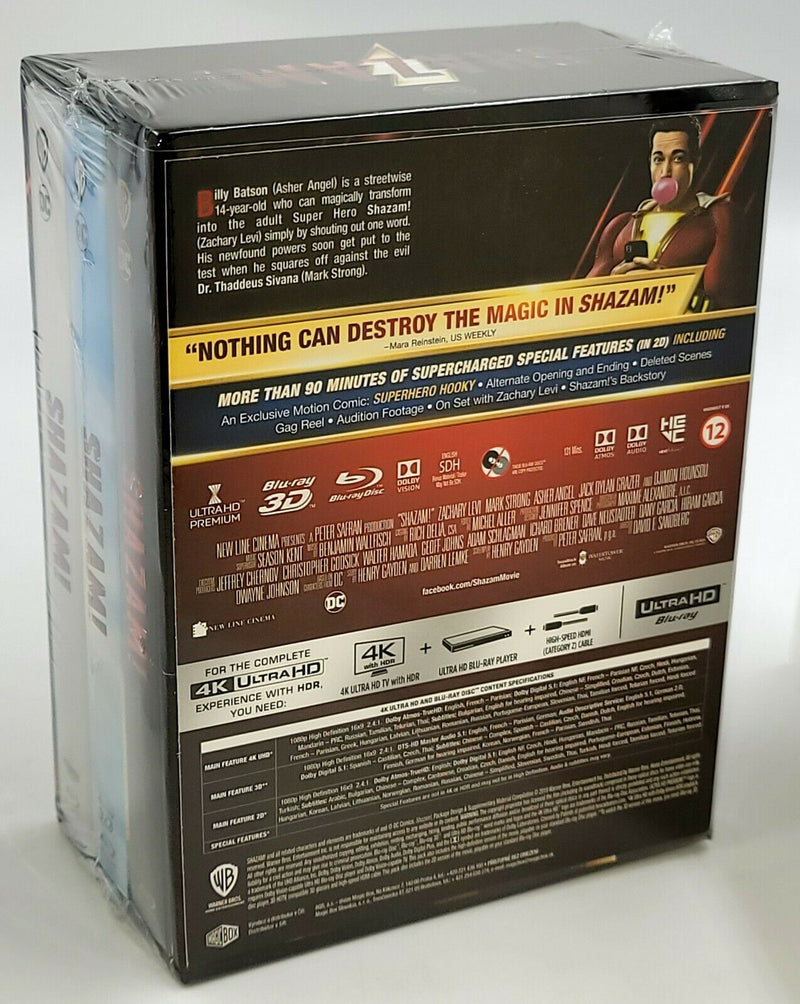 SHAZAM! [4K UHD + 3D + 2D] Blu-ray STEELBOOK SET [FILMARENA] HARDBOX EDITION <LOW 