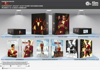 SHAZAM! [4K UHD + 3D + 2D] Blu-ray STEELBOOK SET [FILMARENA] HARDBOX EDITION <LOW #039/500>