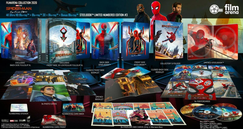 SPIDER-MAN FAR FROM HOME [4K UHD + 3D + 2D] Blu-ray STEELBOOK [FILMARENA] 