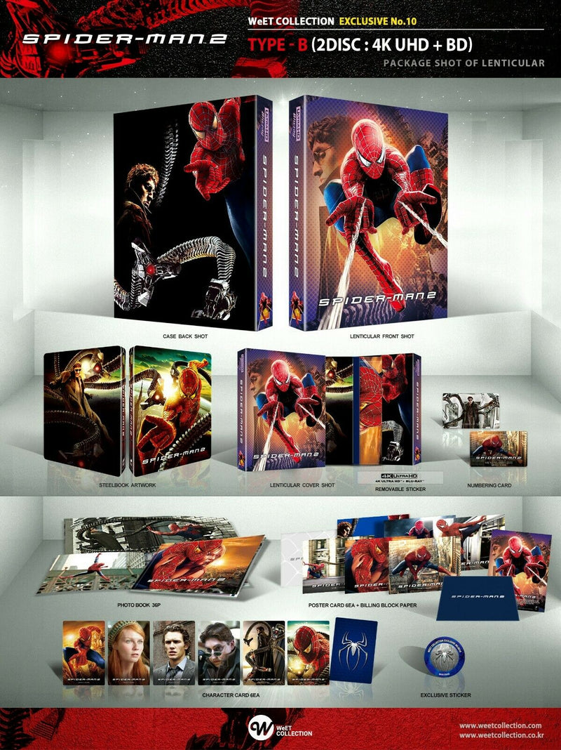 SPIDER-MAN 2 [4K UHD + 2D] Blu-ray STEELBOOK [THE WeET COLLECTION] LENTICULAR