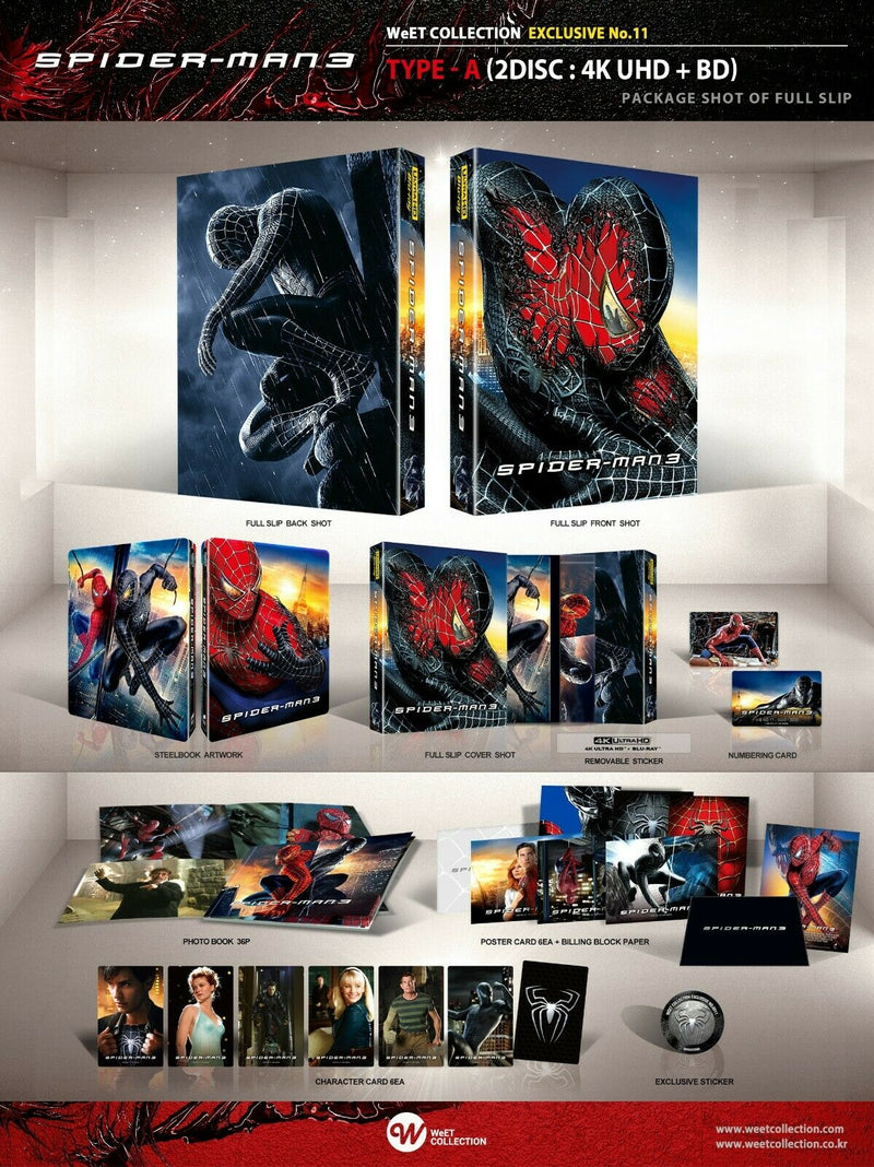 SPIDER-MAN 3 [4K UHD + 2D] Blu-ray STEELBOOK [THE WeET COLLECTION] FULLSLIP