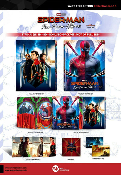 SPIDER-MAN FAR FROM HOME [2D + 3D + BD] Blu-ray STEELBOOK [THE WeET COLLECTION] FULLSLIP A3<#056/500>