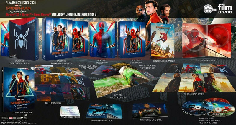 SPIDER-MAN FAR FROM HOME [2D + 3D] Blu-ray STEELBOOK [FILMARENA] XL FULLSLIP <