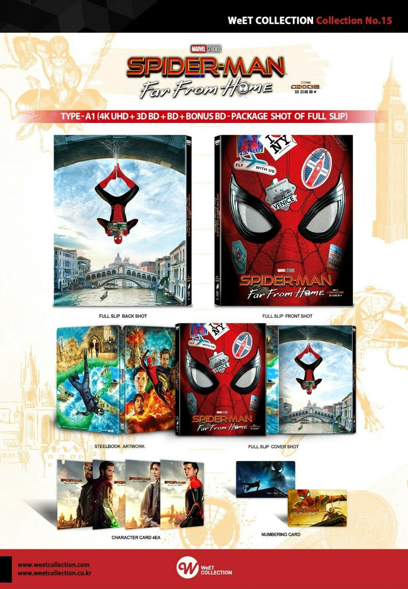 SPIDER-MAN FAR FROM HOME [4K + 3D + 2D + BD] Blu-ray STEELBOOK SET [THE WeET COLLECTION] 1-CLICK EDITION