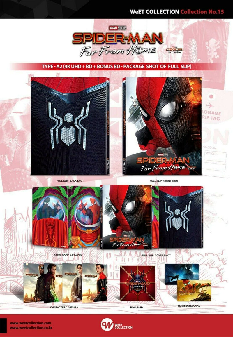 SPIDER-MAN FAR FROM HOME [4K + 3D + 2D + BD] Blu-ray STEELBOOK SET [THE WeET COLLECTION] 1-CLICK EDITION