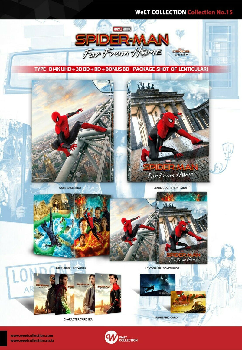 SPIDER-MAN FAR FROM HOME [4K + 3D + 2D + BD] Blu-ray STEELBOOK SET [THE WeET COLLECTION] 1-CLICK EDITION