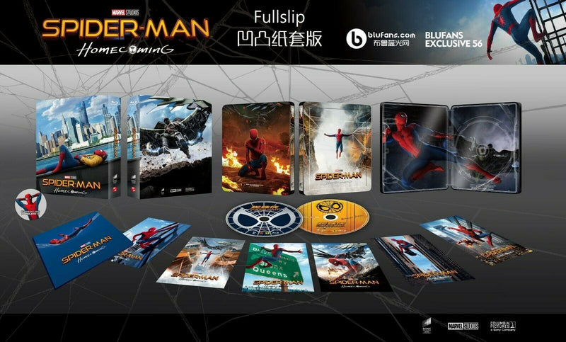 SPIDER-MAN: HOMECOMING [4K UHD + 3D + 2D] Blu-ray STEELBOOK BOXSET [BLUFANS] 1-CLICK EDITION