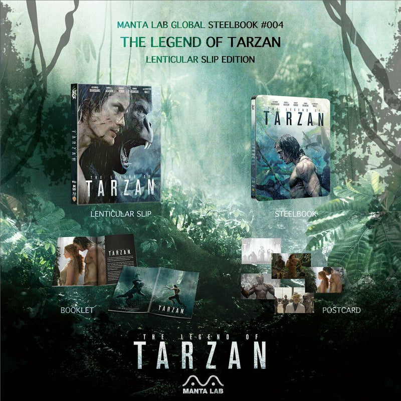 THE LEGEND OF TARZAN [2D + 3D] Blu-ray STEELBOOK [MANTA LAB] LENTICULAR (READ DESCRIPTION)