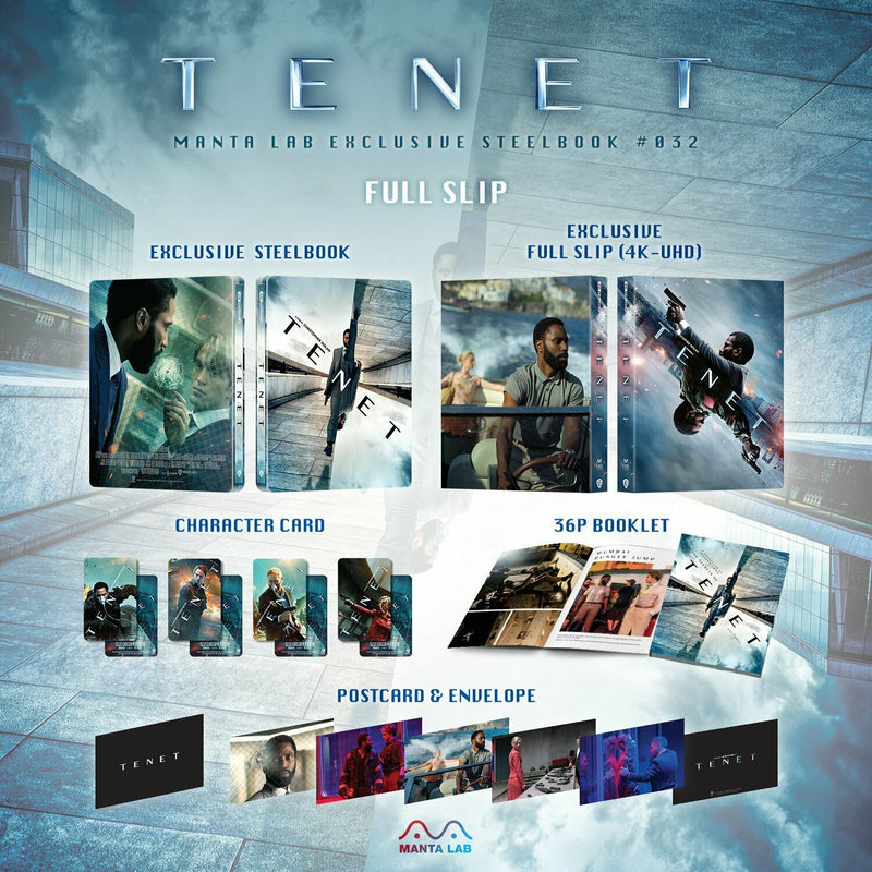 TENET [4K UHD + 2D] Blu-ray STEELBOOK [MANTA LAB] FULLSLIP <