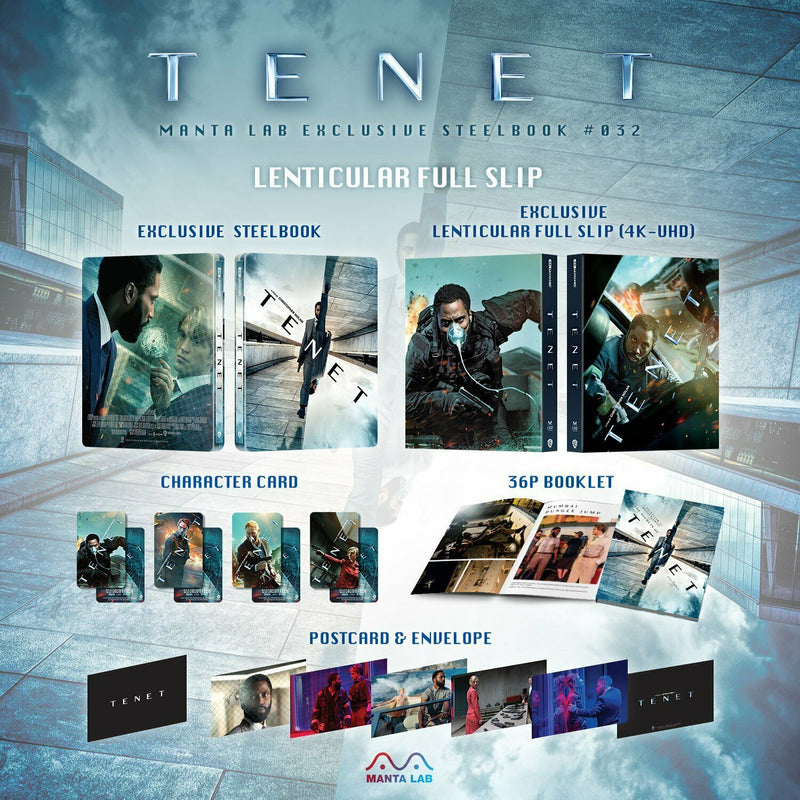 TENET [4K UHD + 2D] Blu-ray STEELBOOK BOXSET [MANTA LAB] 1-CLICK EDITION<