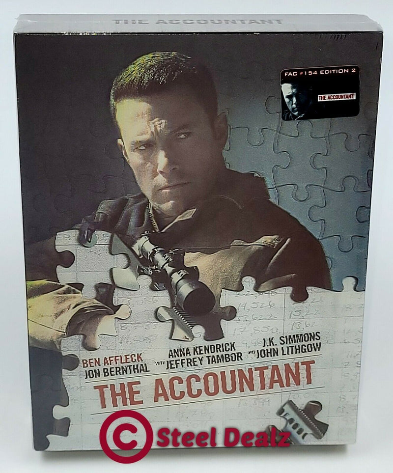 THE ACCOUNTANT Blu-ray STEELBOOK [FILMARENA] XL LENTICULAR