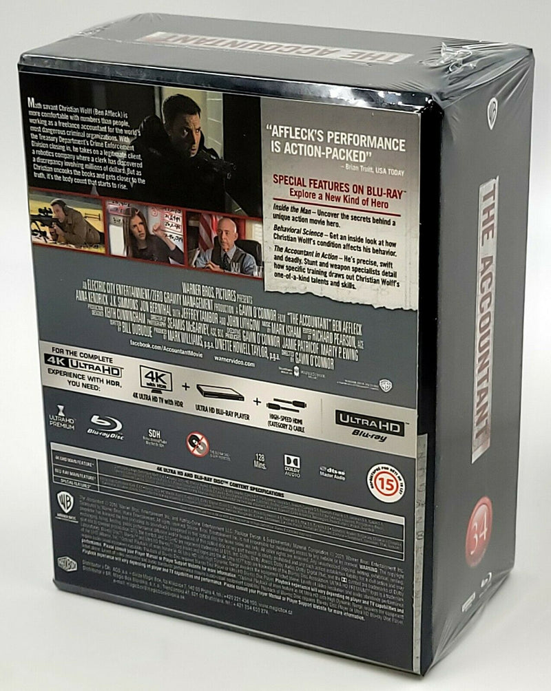 THE ACCOUNTANT [4K UHD + 2D] Blu-ray STEELBOOK SET [FILMARENA] HARDBOX