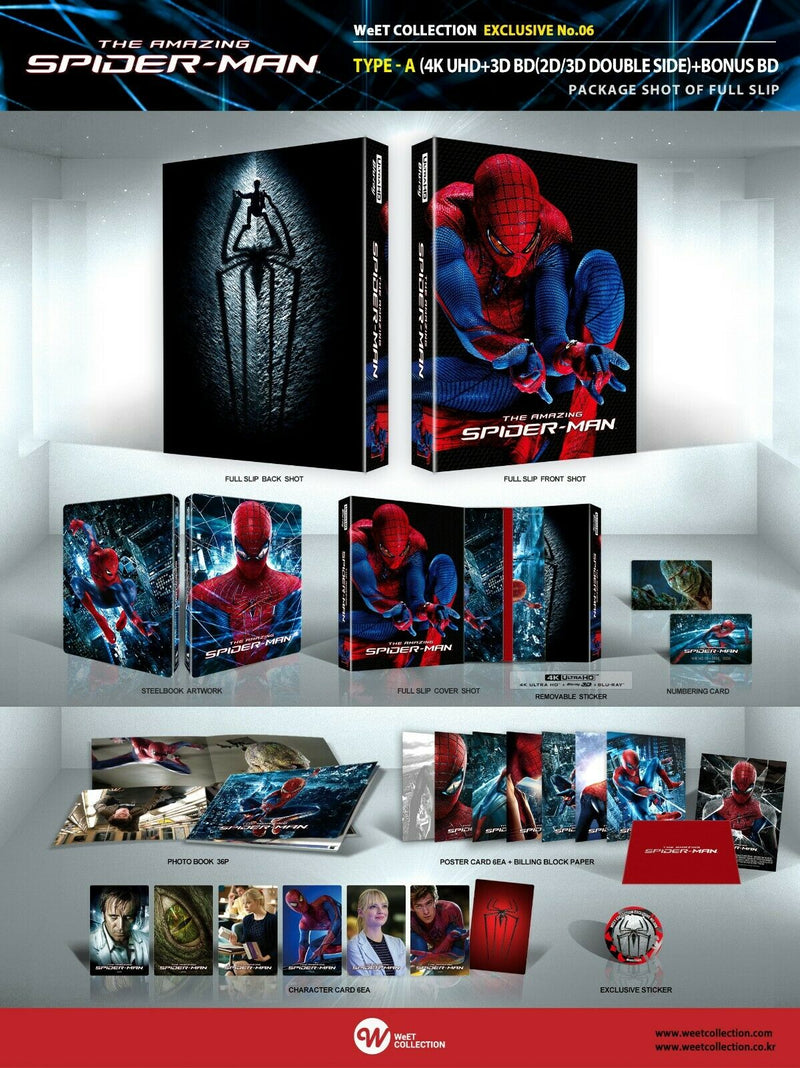 THE AMAZING SPIDER-MAN 1 4K UHD +3D + 2D Blu-ray STEELBOOK WeET COLLECTION