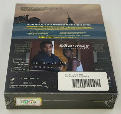 THE EQUALIZER 2 Blu-ray STEELBOOK [FILMARENA] XL DOUBLE LENTICULAR <LOW #035/500>