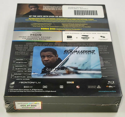 THE EQUALIZER 2 [4K UHD + 2D] Blu-ray STEELBOOK [FILMARENA] XL LENTICULAR <LOW #008/500>