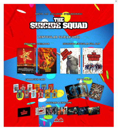 THE SUICIDE SQUAD  [4K UHD + 2D] Blu-ray STEELBOOK [MANTA LAB] LENTICULAR