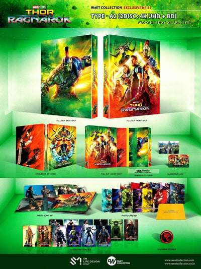 THOR RAGNAROK [4K UHD + 2D] Blu-ray STEELBOOK [THE WeET COLLECTION] FULLSLIP A2