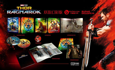 THOR RAGNAROK [2D + 3D] Blu-ray WEA STEELBOOK [BLUFANS] DOUBLE LENTICULAR <LOW #0094/1300>