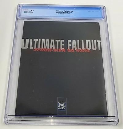 ULTIMATE FALLOUT #4 LA MOLE FOIL COMIC CON CGC 9.8 1ST APPERANCE MILES MORALES