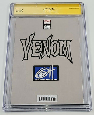 VENOM #35 / 200 (GREG HORN ART VIRGIN COVER B) CGC SS 9.8 [COLOR VENOM SIGNED & REMARKED]