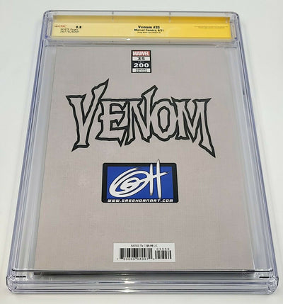 VENOM #35 / 200 (GREG HORN ART VIRGIN COVER B) CGC SS 9.8 [WHITE VENOM SIGNED & REMARKED]