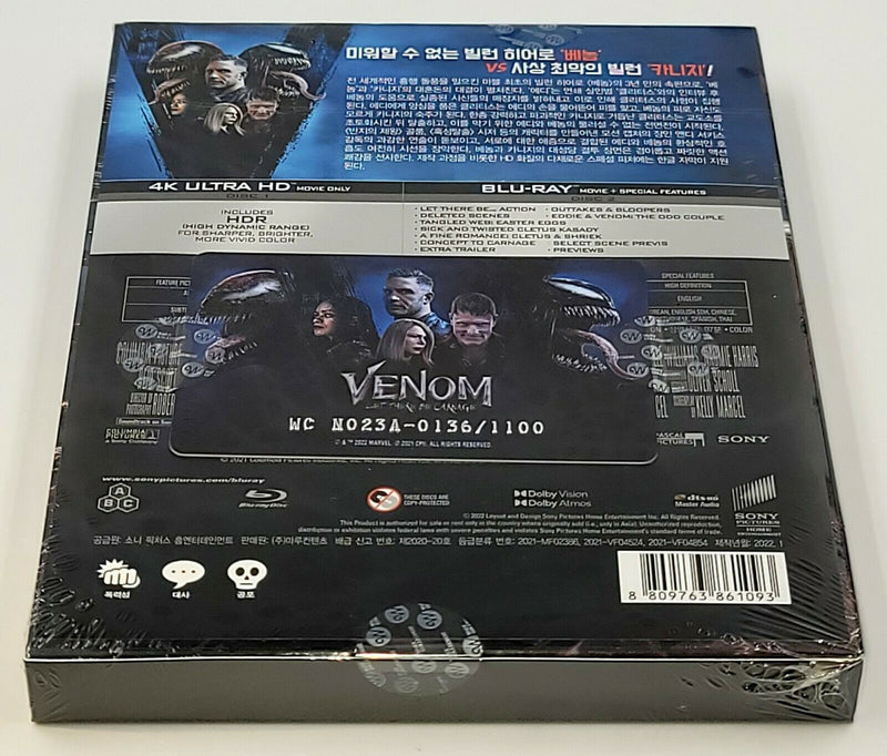 VENOM: LET THERE BE CARNAGE [4K UHD + 2D] Blu-ray STEELBOOK [THE WEET COLLECTION] FULLSLIP<