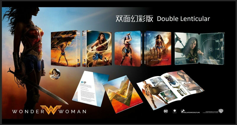 WONDER WOMAN 4K UHD ONLY Blu-ray WEA STEELBOOK [BLUFANS] DOUBLE LENTICULAR