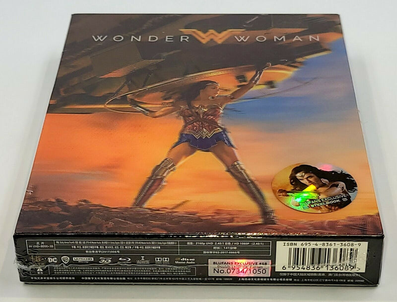 WONDER WOMAN [4K UHD + 3D + 2D] Blu-ray WEA STEELBOOK [BLUFANS] DOUBLE LENTICULAR