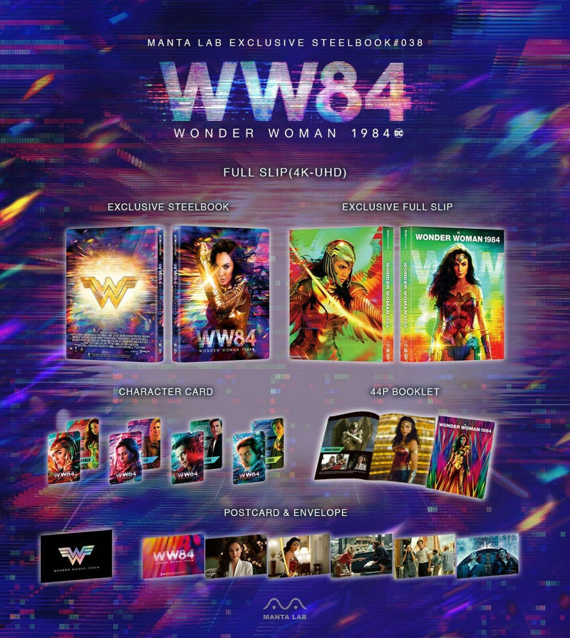 WONDER WOMAN 1984 [4K UHD + 3D + 2D] Blu-ray STEELBOOK BOXSET [MANTA LAB] 1-CLICK EDITION